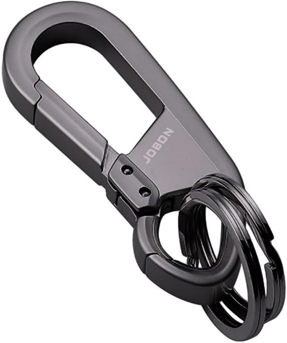 Sleutelhanger met dubbele clips - Zinklegering - Snelle bevestiging - Ideaal voor auto- en huissleutels - ShopVlot