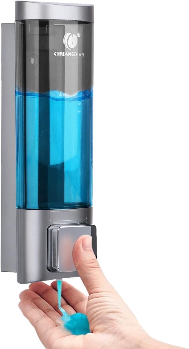 Handmatige Zeepdispenser - Grijs - 200 ml - Waterdichte en Corrosiebestendige Materiaal - Voor Thuis en Commercieel Gebruik