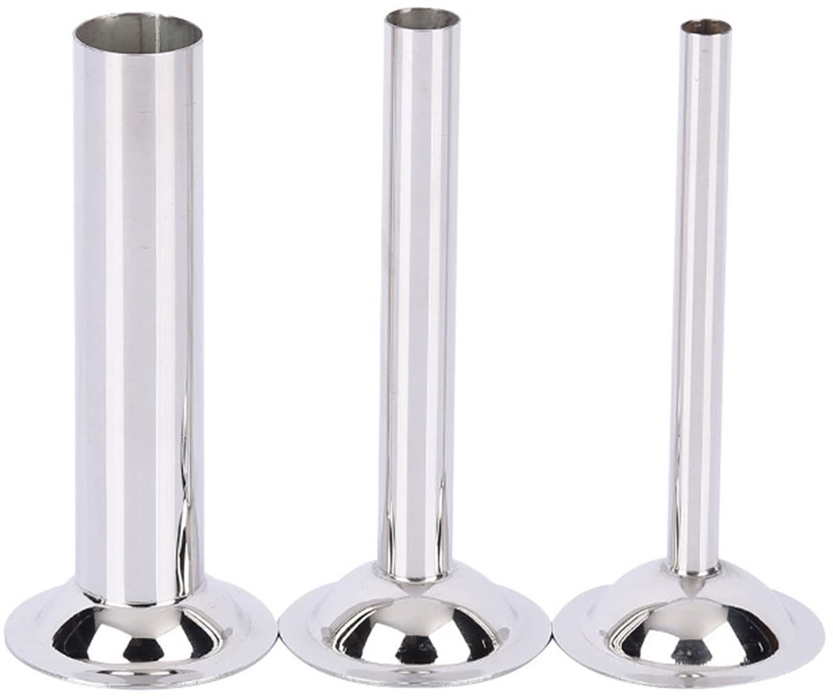 Solidchoice - RVS Vleeswaren Vulbuizen Set van 3 voor Vleesmolen