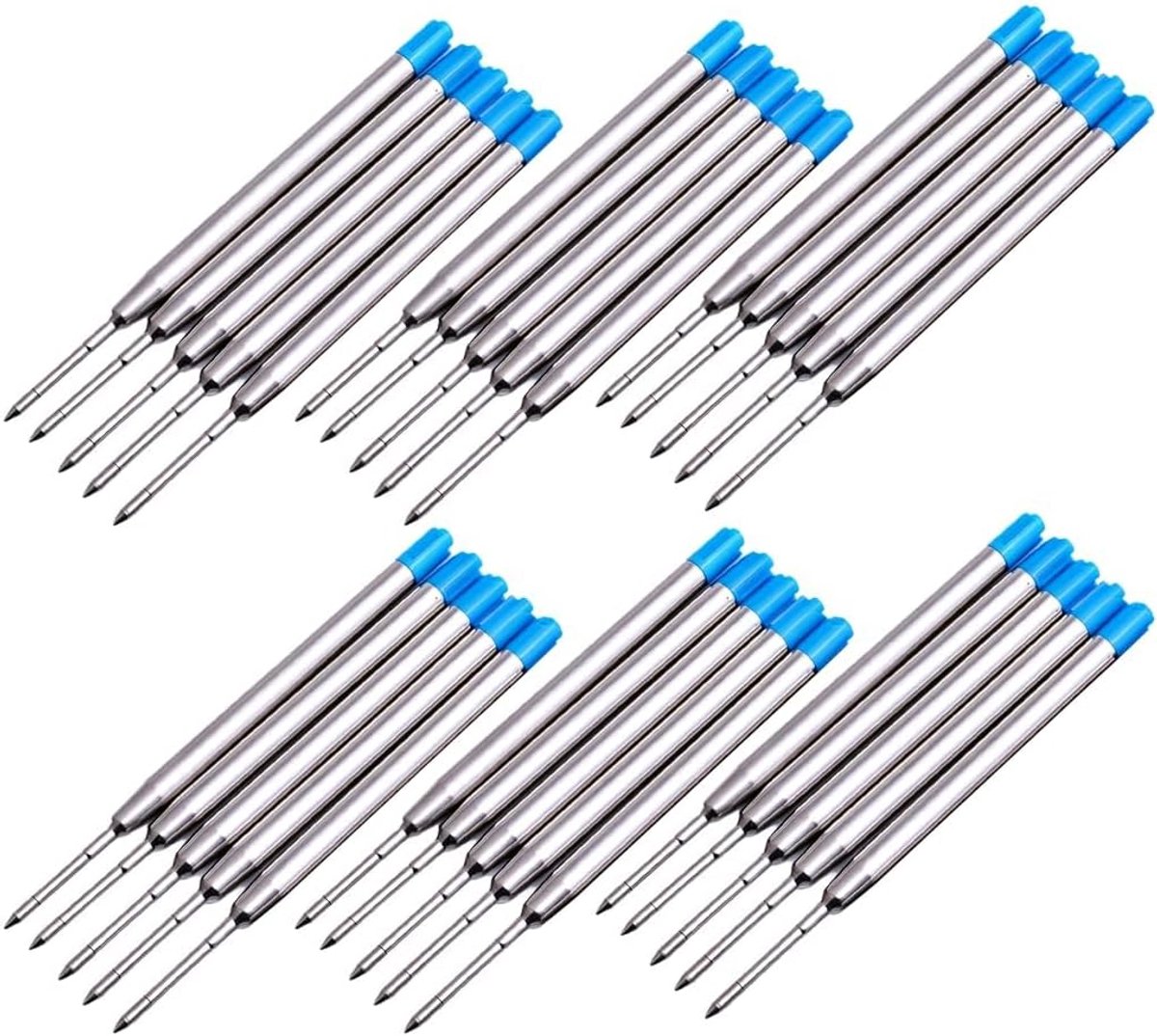 Vulpen navullingen 1 mm - premium kwaliteit - blauw - perfect voor kantoor en school - ShopVlot