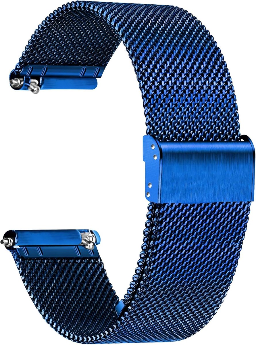 Horlogeband staal 10mm-22mm - Mesh ontwerp - Snelle bevestiging - Geschikt voor smartwatches - ShopVlot