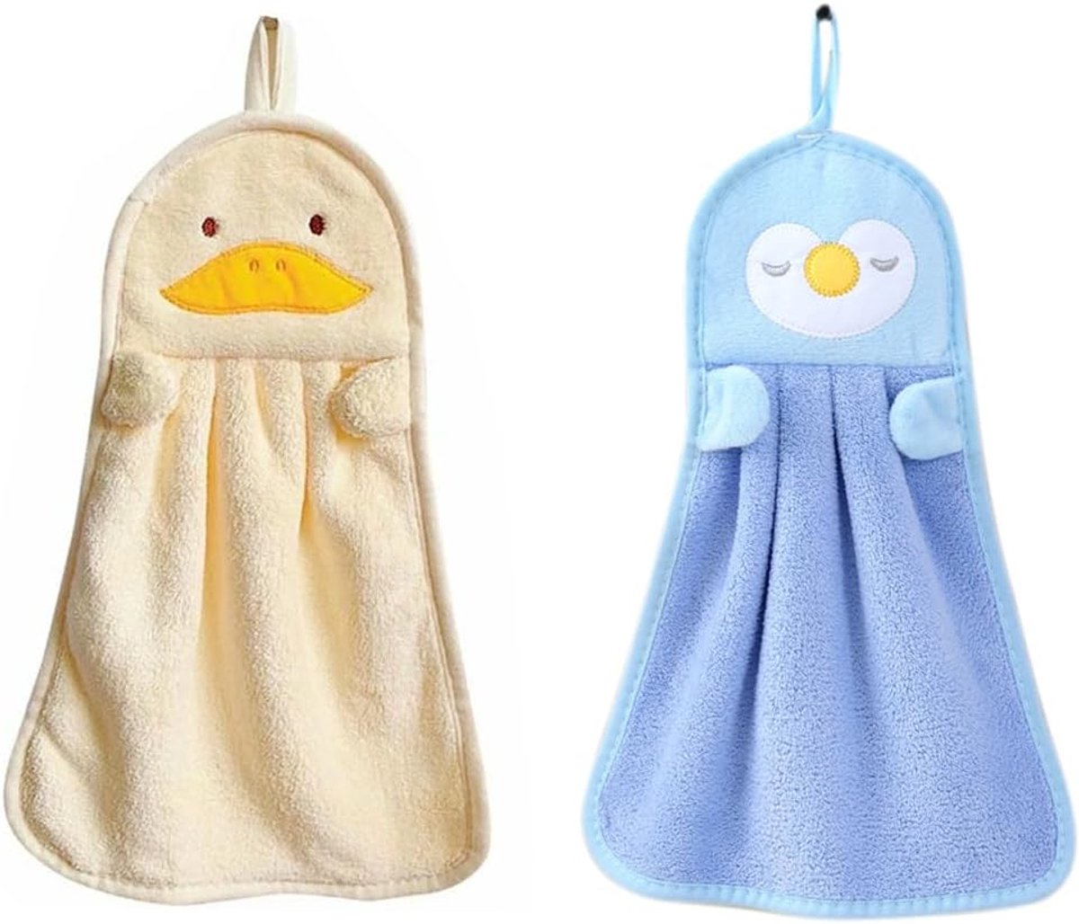 Keukenhanddoeken 2 stuks - superzacht koraalvlies - absorberend en duurzaam - perfect voor kinderen - ShopVlot
