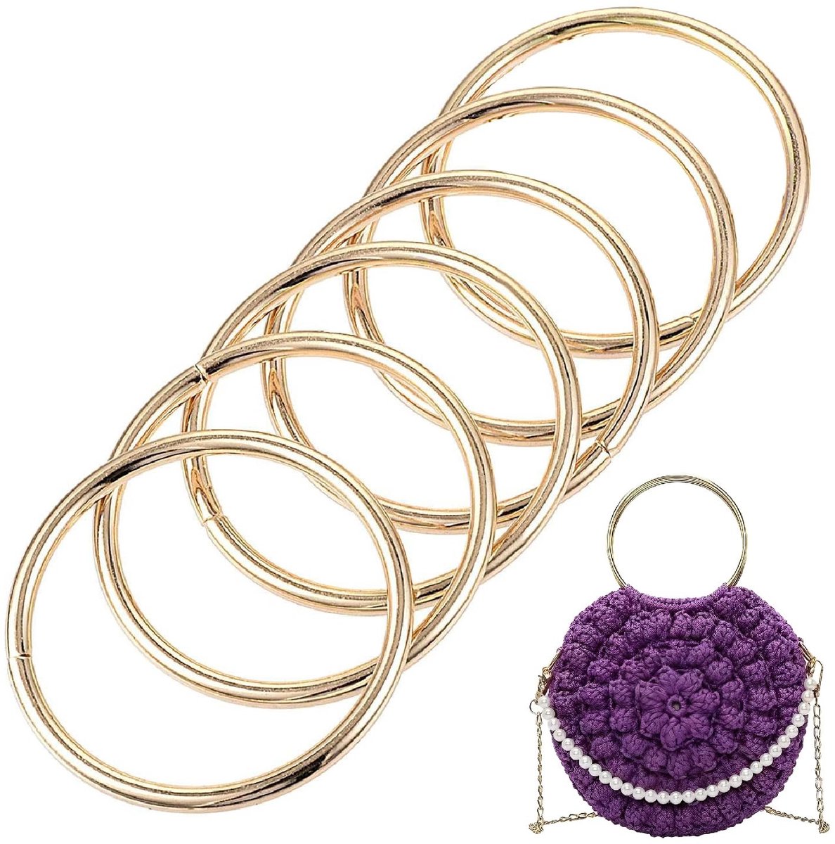 Solidchoice - Set van 6 Metalen Handvatten voor Tassen en Accessoires