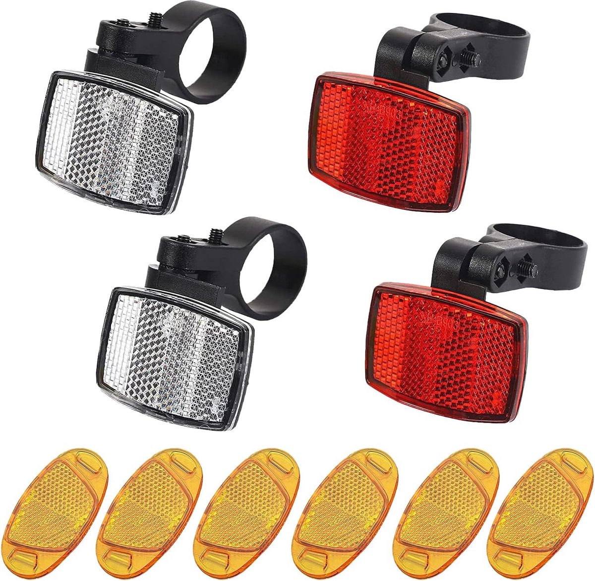 Bicycle Light Set, Spoke Reflectors and Reflectors in Set of 10, STVZO Compliant 360° Reflective Technology for - ShopVlot