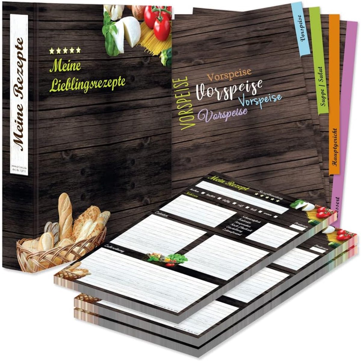 PRICARO Receptor folder complete set "Mediterranean", A4, 8-piece - ShopVlot