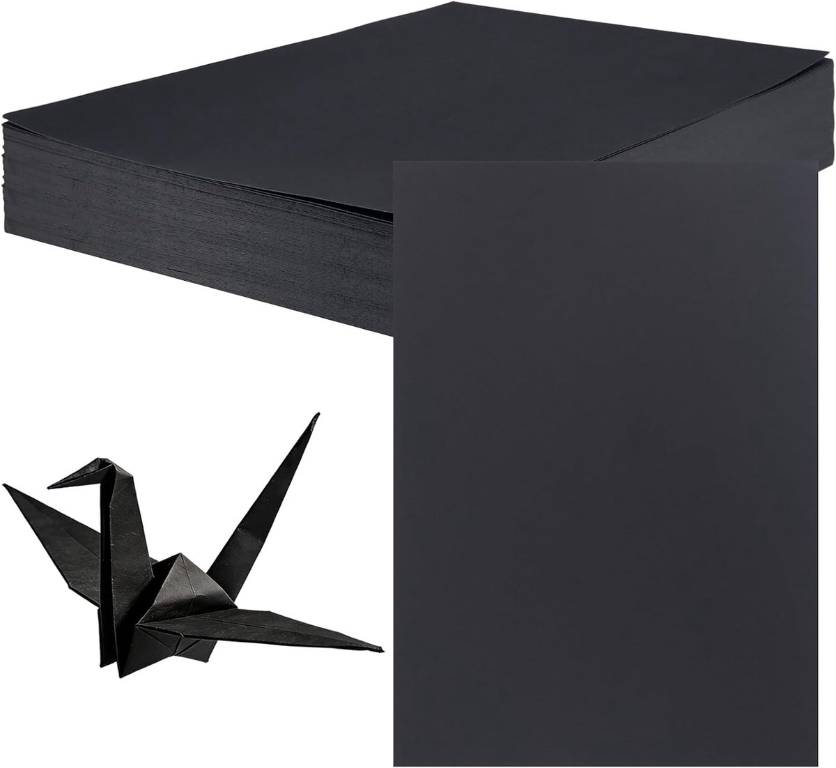 CHEUKYIU 150 Sheets Black Coloured Paper, A4, 300 g/m², Coloured Cardboard, Black, 29.7 x 21 cm, Craft Cardboard - ShopVlot