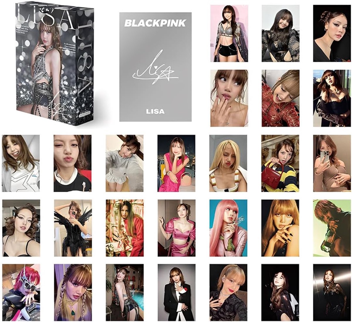 55 Pieces Lisa Blackpink, Photocard, Kpop Merch, Lisa Blackpink Photocard 55PCS, Collection for Lisa Fans, Cards for - ShopVlot
