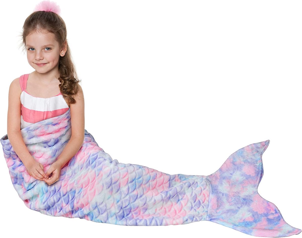 Catalonia Classy Mermaid Blanket, Mermaid Fin, Cuddly Blanket, Sofa, Blanket, All Seasons, Sleeping Bag, Fleece - ShopVlot