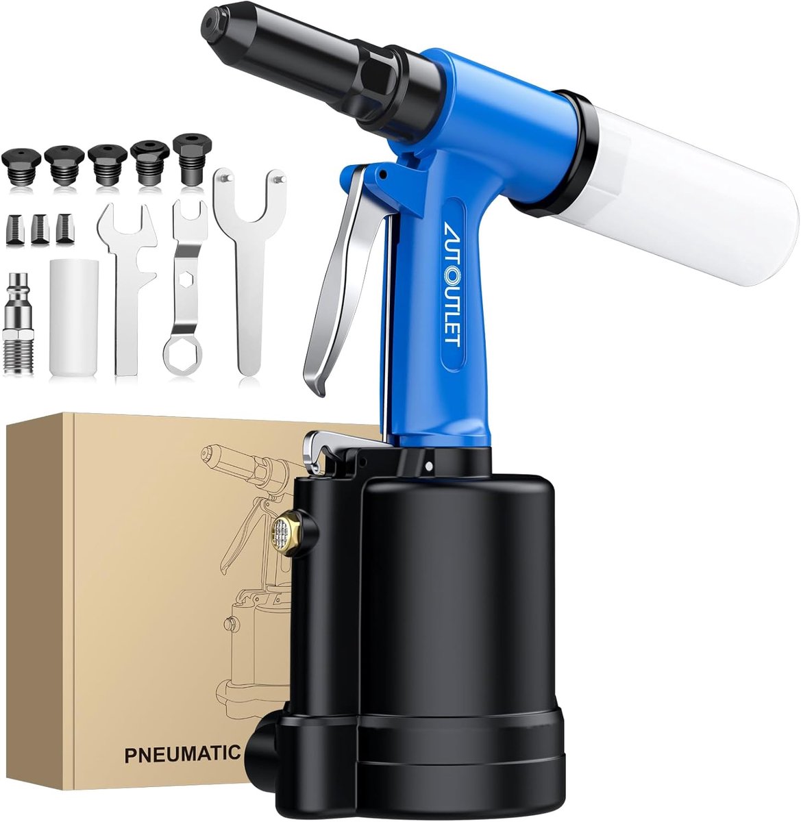 AUTOUTLET Pneumatische Klinknagel Moer Gun - ShopVlot
