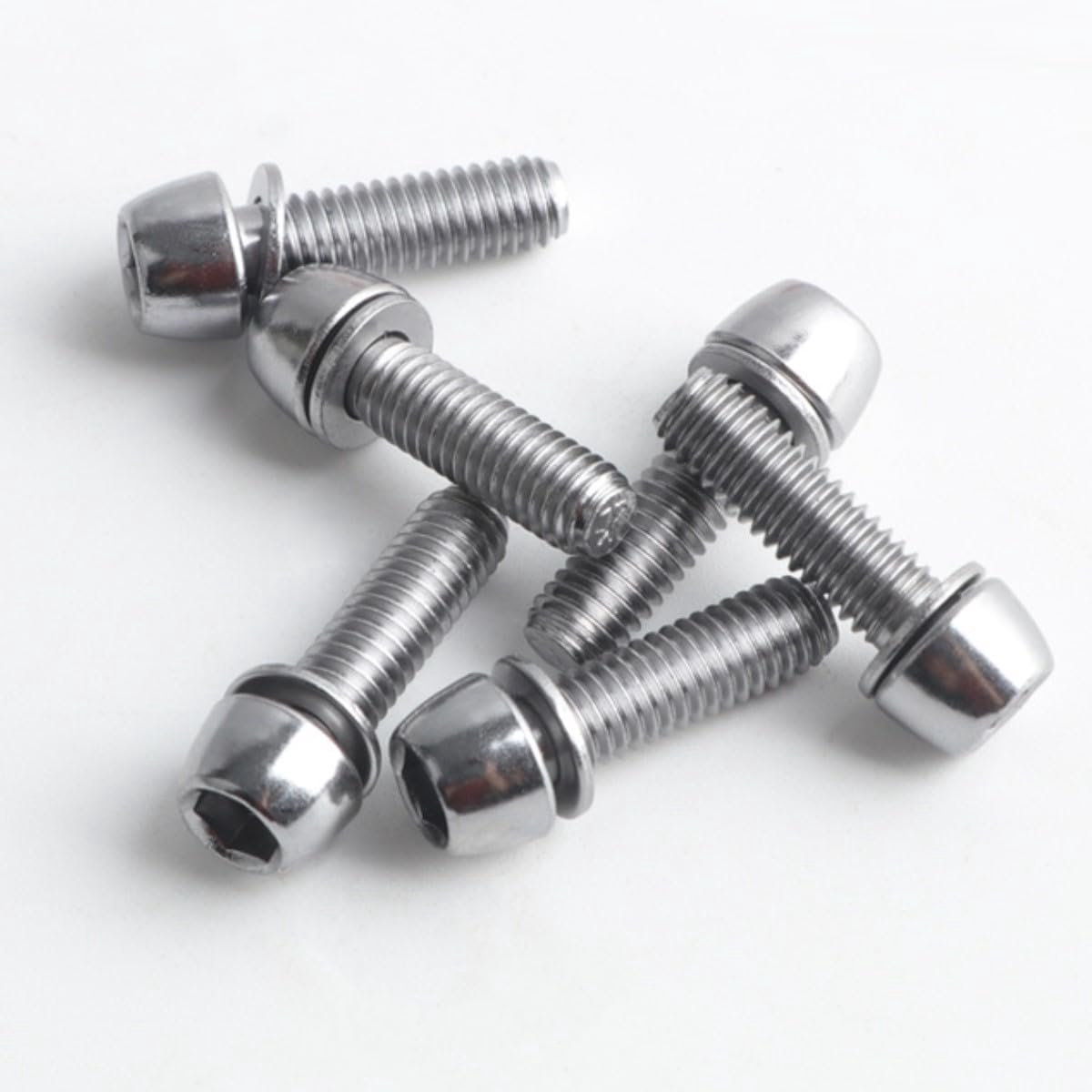 Fiets stuur schroeven set 6 stuks - RVS - M5/M6 x 20 mm - Eenvoudig te bevestigen - ShopVlot