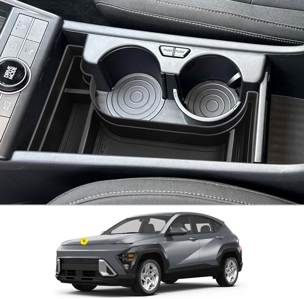 Center Console Opbergdoos Hyundai Kona Elektro SX2 2024 - Georganiseerd - Ruimtebesparend - Ideaal voor bestuurder - ShopVlot