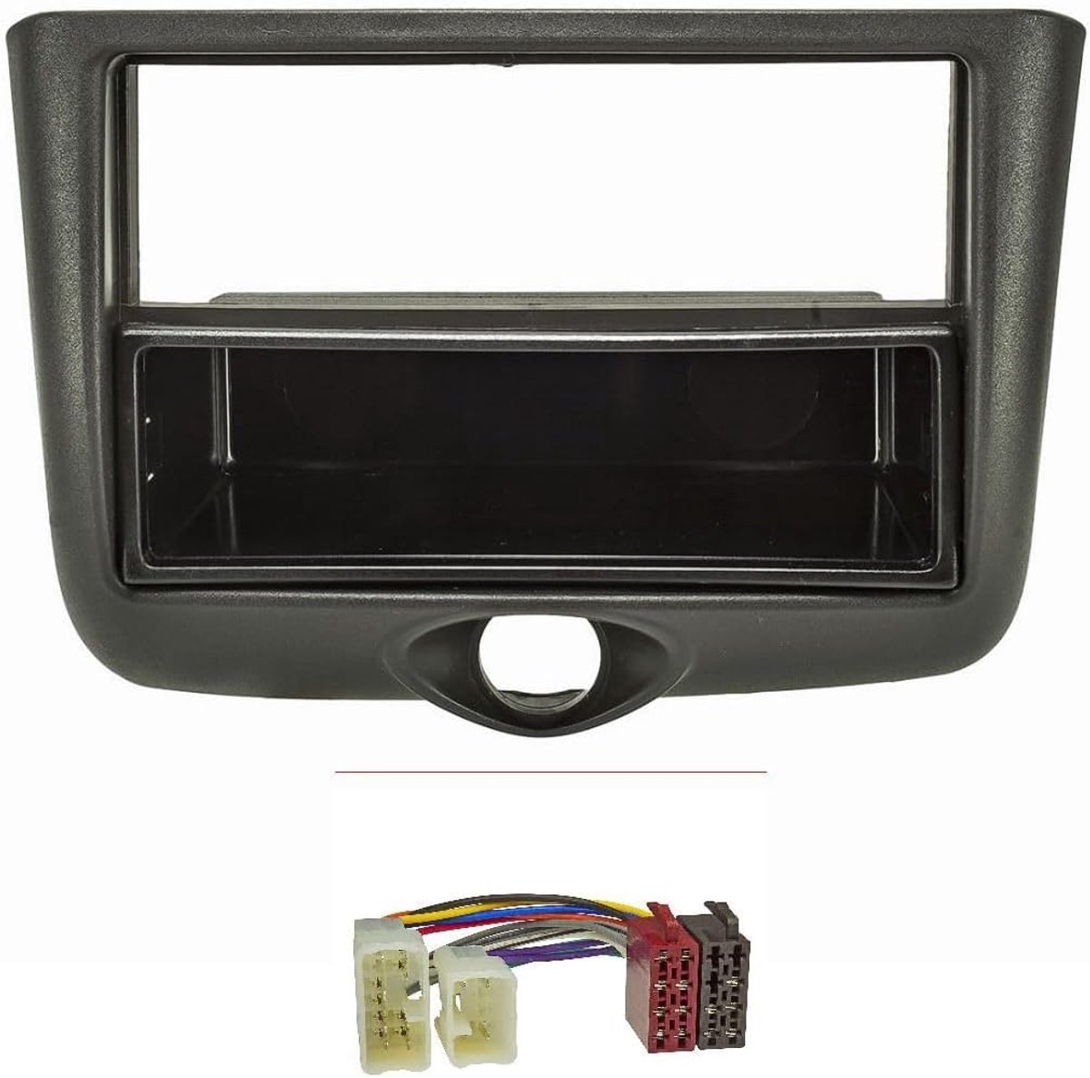 Radio installatie frame set - geschikt voor Toyota Yaris p1 1999-2003 - zwart met radio adapter iso - ShopVlot