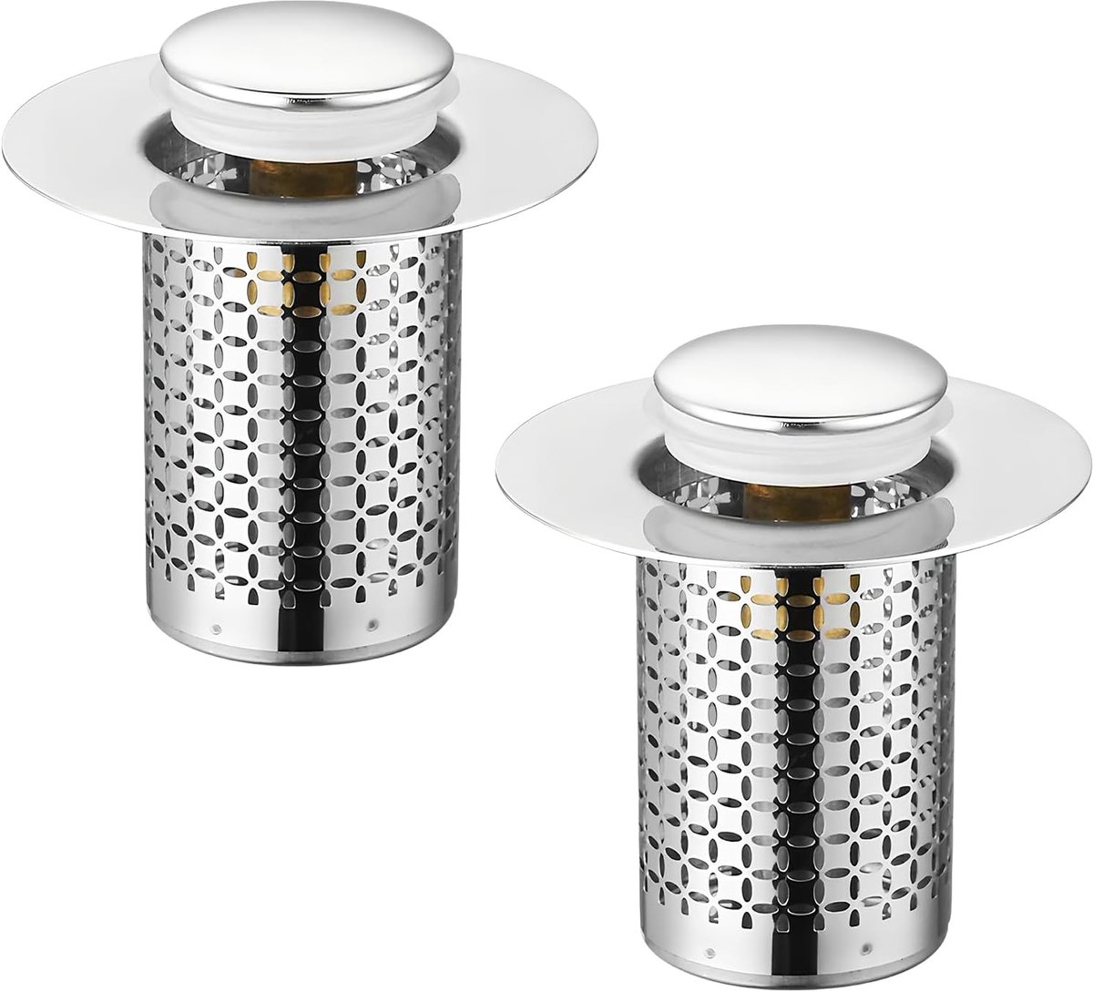 Afvoergat 34-40 mm - 304 RVS - Pop-up stopper - Eenvoudig te bedienen - ShopVlot