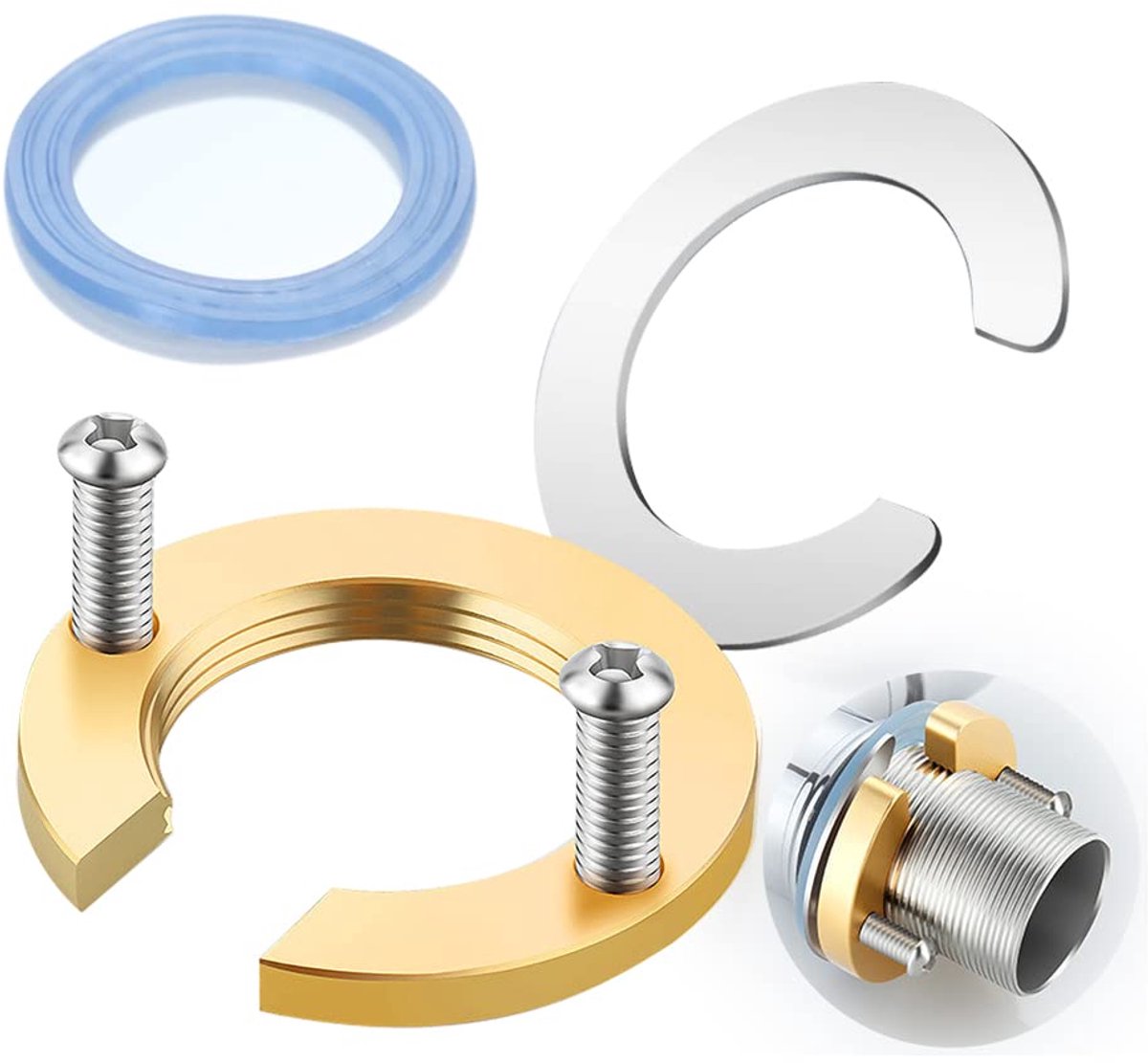 Kraanaccessoires 32 mm - Koper - Duurzaam en stevig - Voor het bevestigen van kranen - ShopVlot