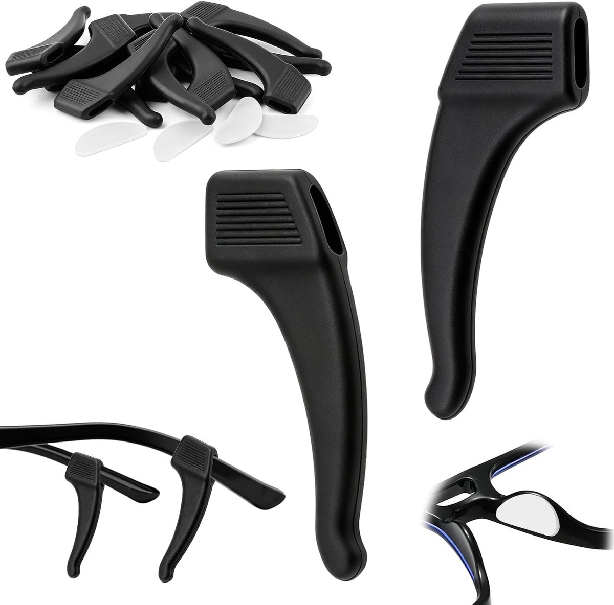 Brilhouders antislip 8 stuks - Siliconen neuspads - Universele bril-accessoires - Voor comfortabel dragen - ShopVlot