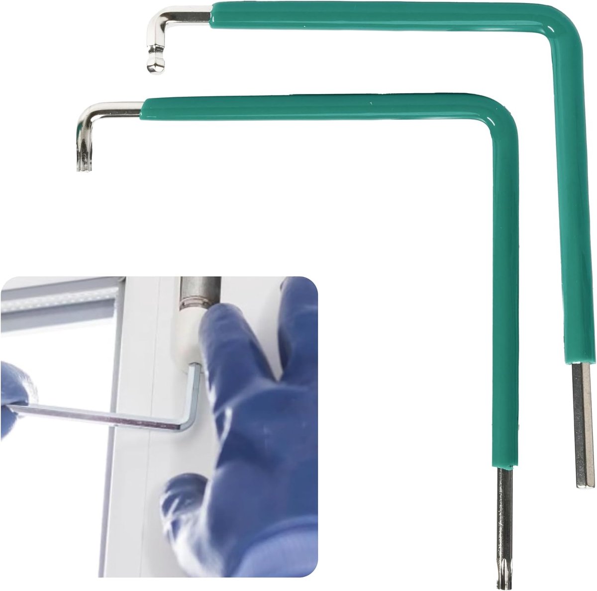 Raamafstelgereedschap set - 2-delig - 45# staal - voor afstellen van deuren en ramen - ShopVlot