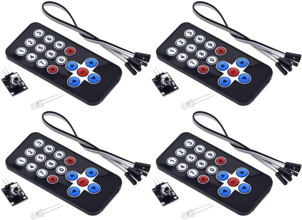 Infrared IR draadloze afstandsbediening sensor module - 4 stuks - ultra-dun - tot 8 meter bereik - ShopVlot