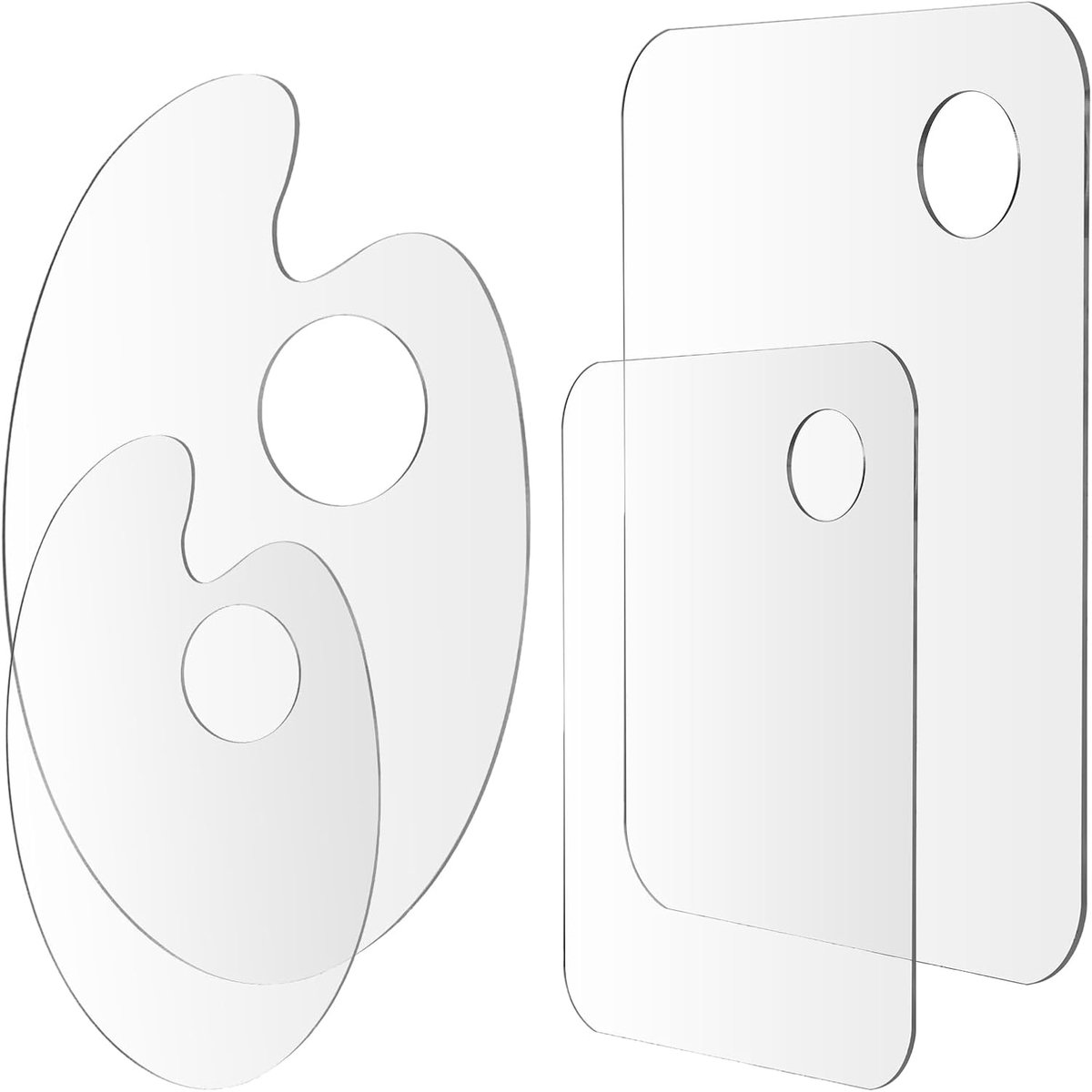 Mengpaletten 4-pack 20 x 15 cm en 15 x 10 cm - Acryl en olie - Niet-klevend en veelzijdig - ShopVlot