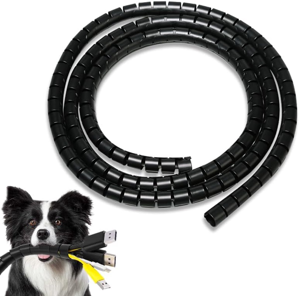 Kabelbeschermhoes 5 m - Zwart - Geschikt voor 10 mm kabels - Ideaal voor kabelbeheer - ShopVlot