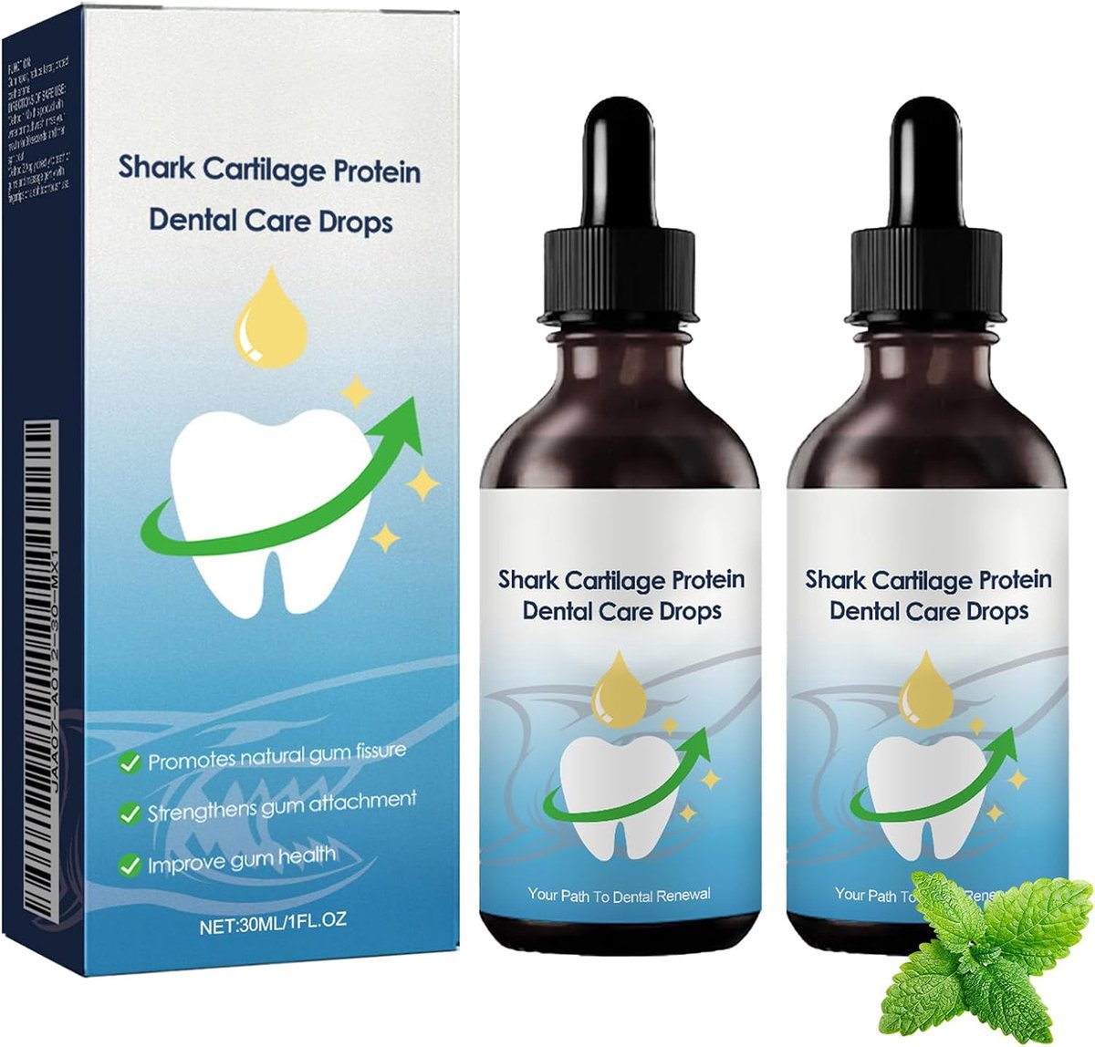 Gum Repair Drops 1 fl oz x 2, Effective Against Gum Recurrence, Gum Tissue Strengthening, Fresh Breath, Gum Care - ShopVlot