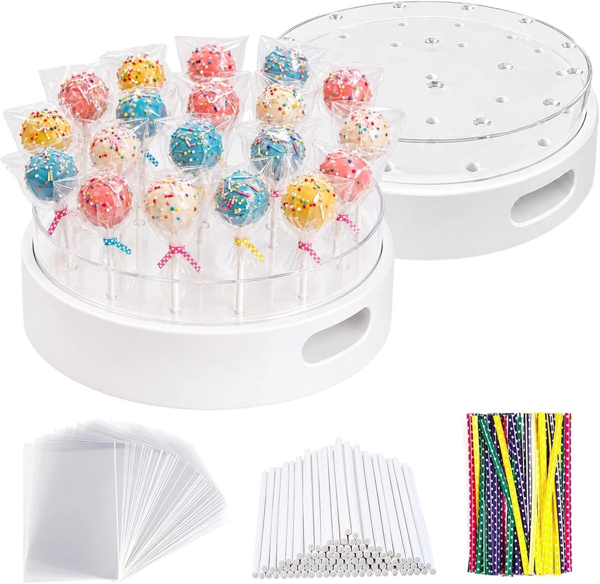 Taartpopstandaarden Set van 2 - Stijlvol Design - Geschikt voor Taartdecoratie - Ideaal voor Feestjes - ShopVlot