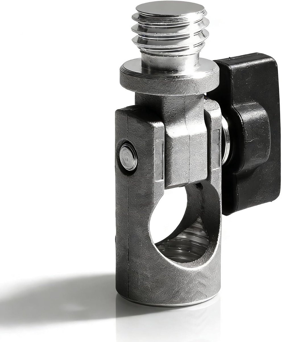 Prisma-adapter 5/8-11 - Aluminiumlegering - 90° kantelbaar - Voor statieven en meetapparatuur - ShopVlot