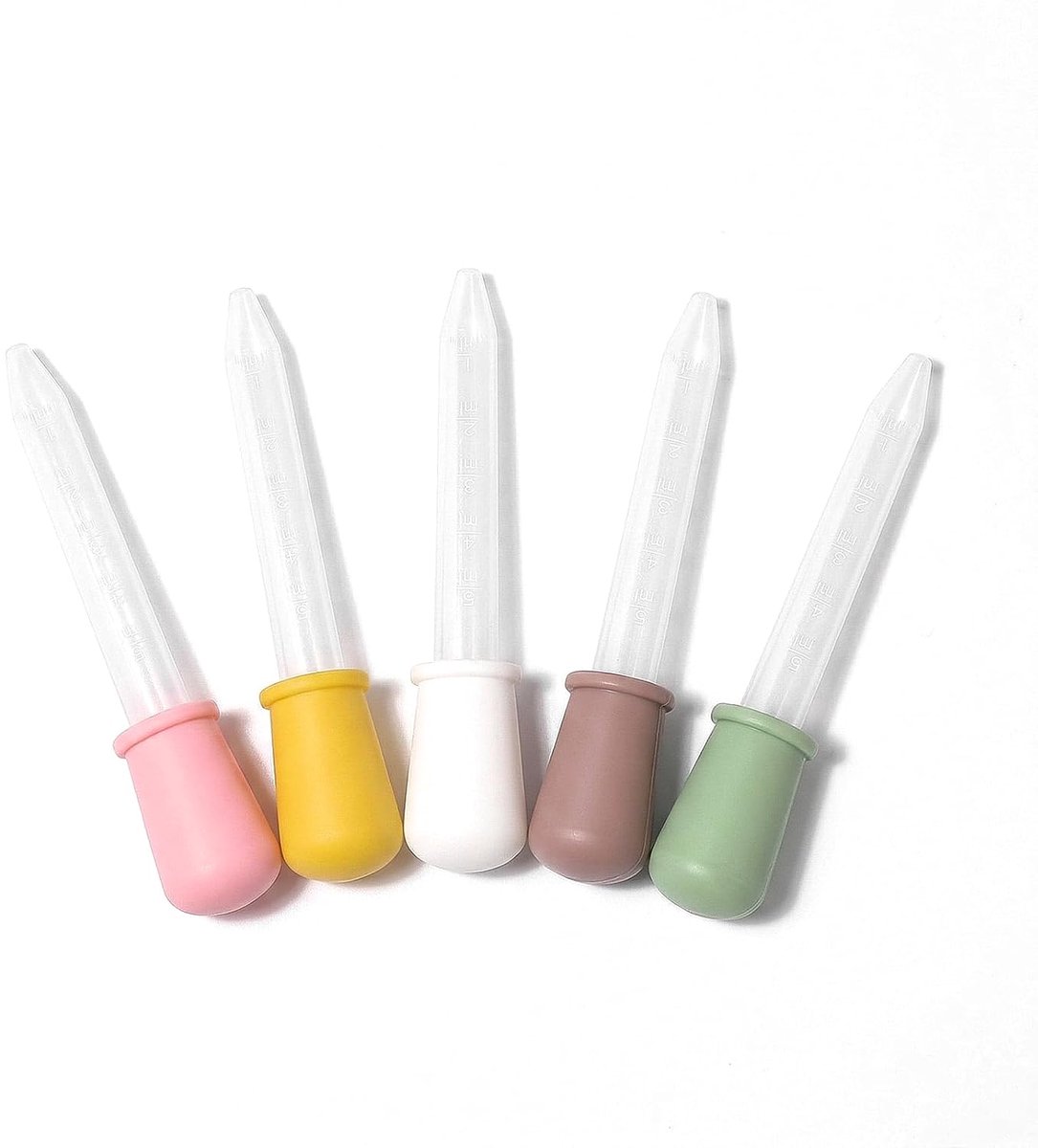 Pipettes voor kinderen 5 ml - 15 stuks - silicone en plastic - precieze dosering - ShopVlot