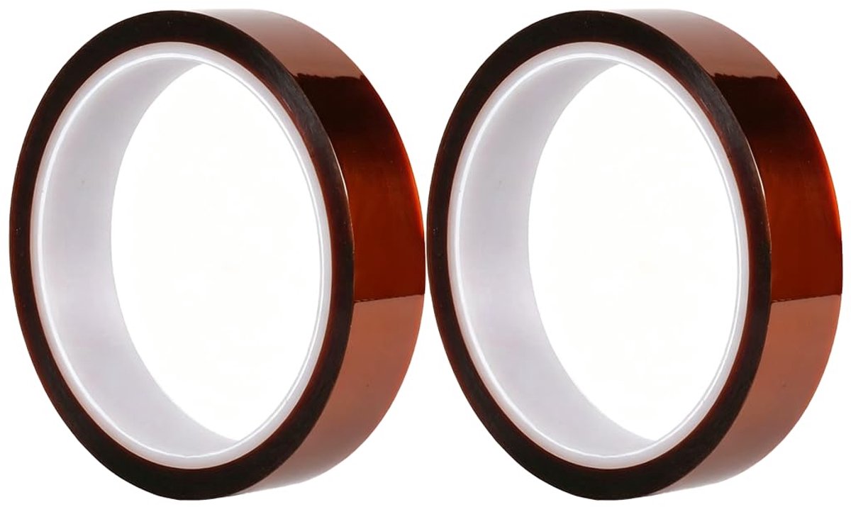 Set van 2 rollen plakband 20 mm x 33 m - hoge temperatuur - thermische isolatie - ideaal voor lassen - ShopVlot