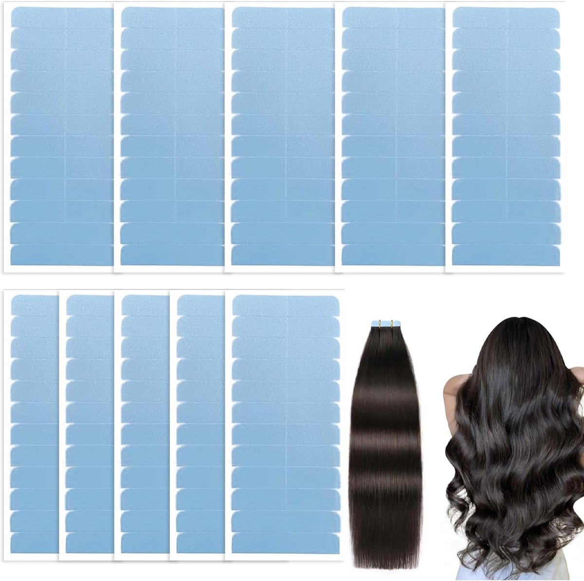 Zelfklevende tape voor haarverlenging - 4 cm x 0,8 cm - professioneel en sterk - ideaal voor herinstallaties - ShopVlot