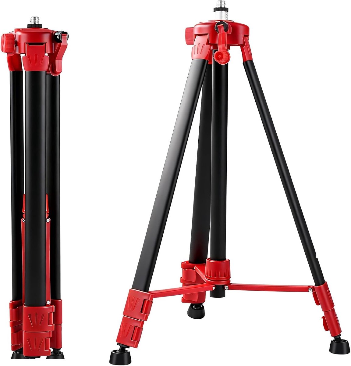 Verstelbaar bouwstatief voor laser met telescoopstang - 150cm - 5/8" schroefdraad - Kruislijnlaser accessoires - lasermeetinstrumenten.