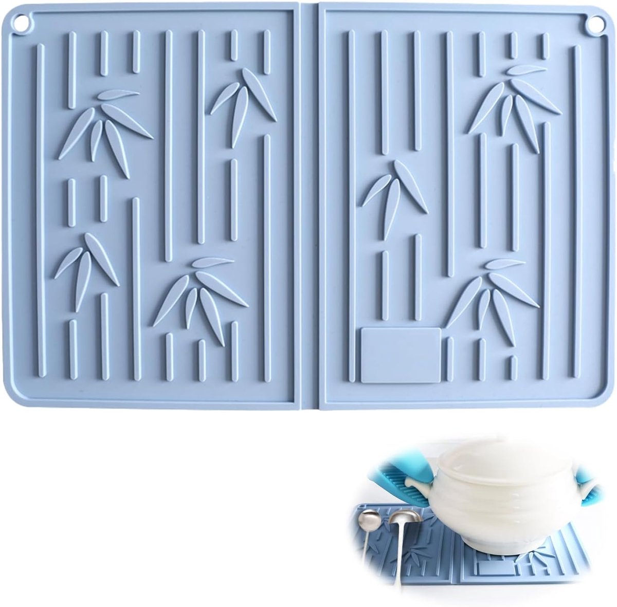 Afwasdrainer silicone - sneldrogend - antislip - bescherming werkblad - ShopVlot