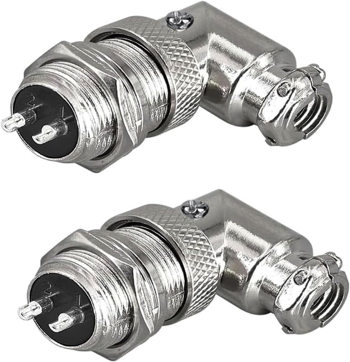Aviation socket GX16 2-pins 16mm - metaal en kunststof - waterdicht - eenvoudig te installeren - ShopVlot