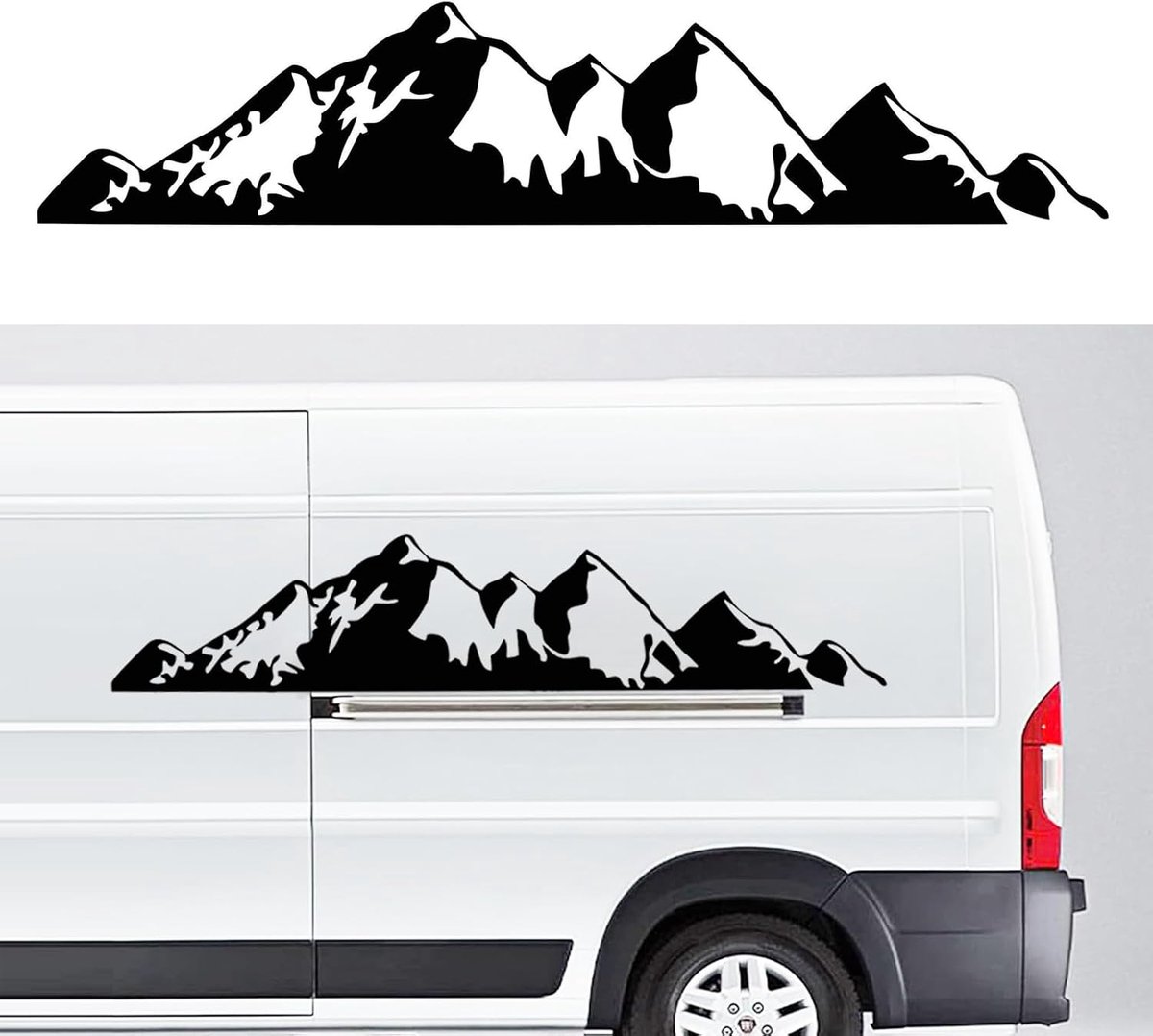 Auto Stickers Mountain Design 100 x 20 cm - Waterdicht Vinyl - Voor Off-Road Voertuigen - Persoonlijke Autodecoratie - ShopVlot