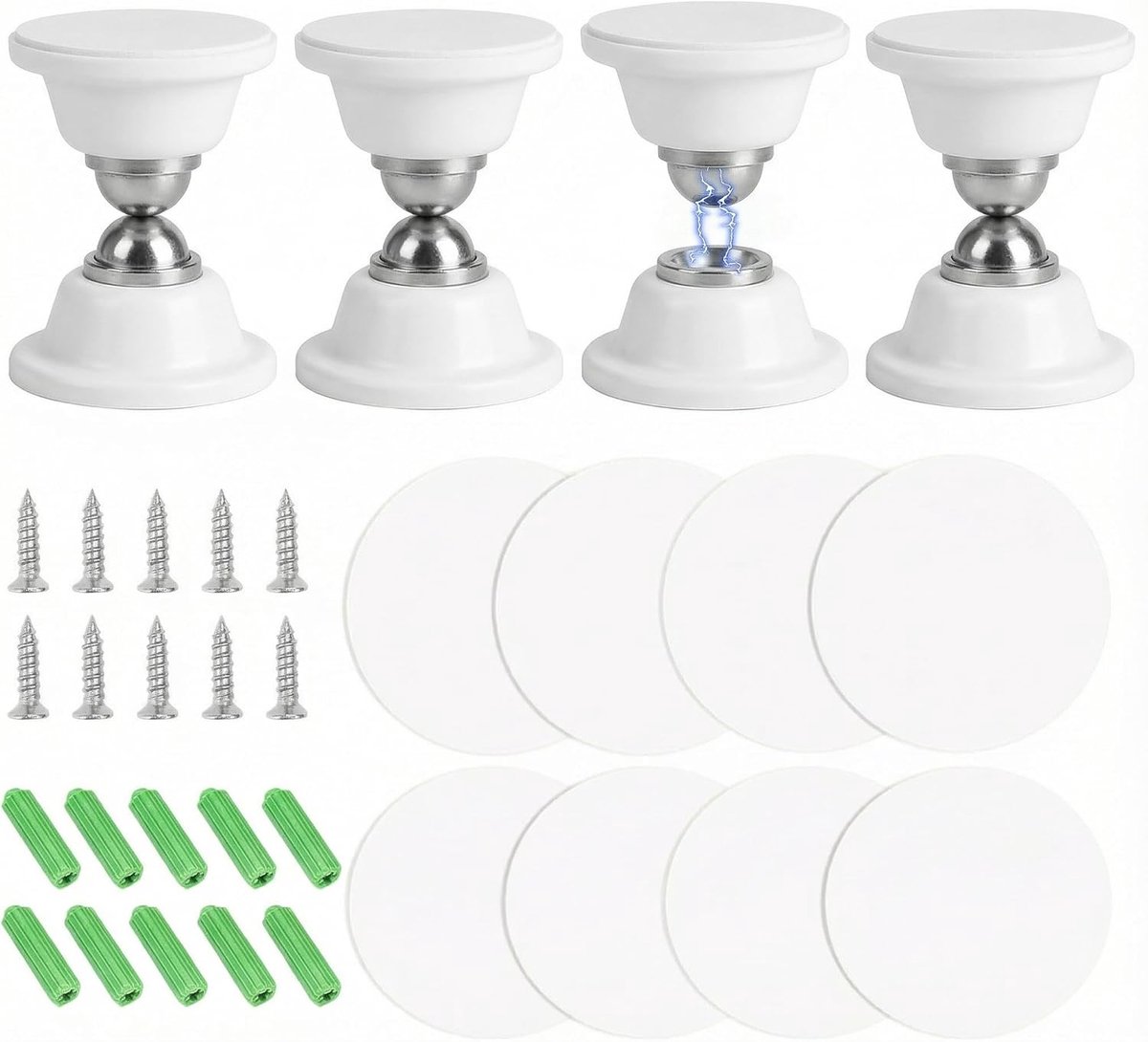 Magnetische deurstopper - sterke bevestiging - eenvoudig te installeren - voorkomt dichtslaan van deuren - ShopVlot