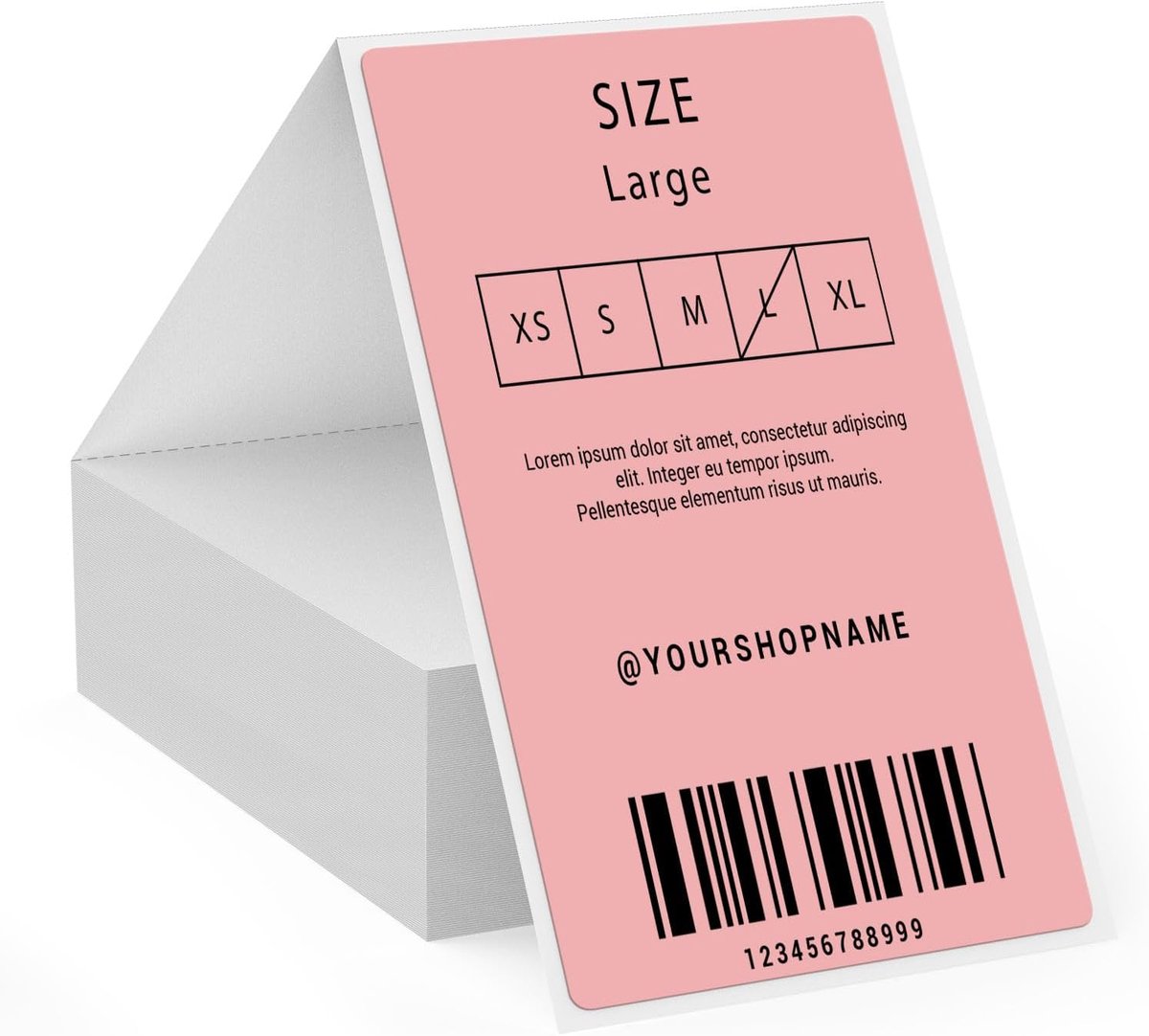 Thermische etiketten 76 x 127mm - roze vinyl - waterproof - ideaal voor verzending en voorraadbeheer - ShopVlot