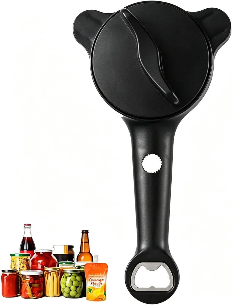 Flesopener, set van 3, 5-in-1 en 4-in-1, multifunctionele glazen flesopener, eenvoudig te bedienen voor kinderen - ShopVlot