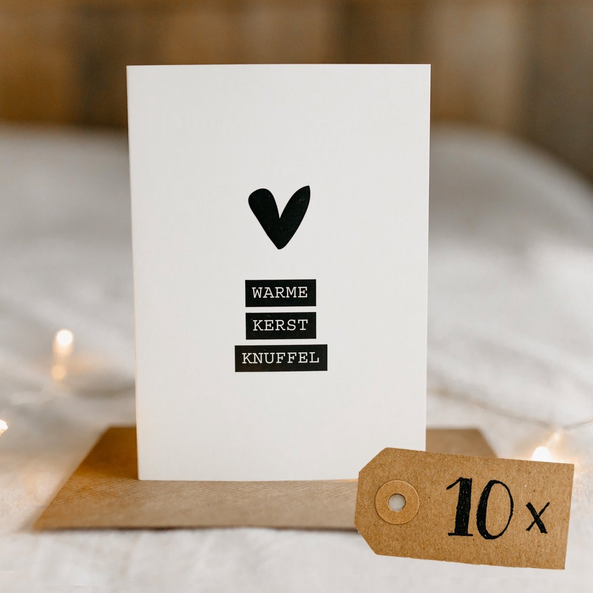 10x hippe Nederlandse kerstkaarten (A6 formaat) - kerst kaarten om te versturen - kaartenset - kaartjes blanco - kaartjes met tekst - luxe kerstkaarten - feestdagenkaarten - kerstkaart - wenskaarten