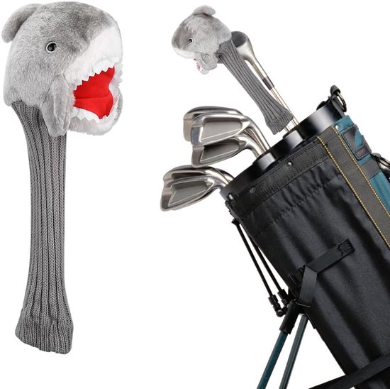 Joyzan Golf headgear, shark head driver headgear funny animal golf clubs head cover for any brand 3 and 5 wood driver - ShopVlot — afbeelding 4