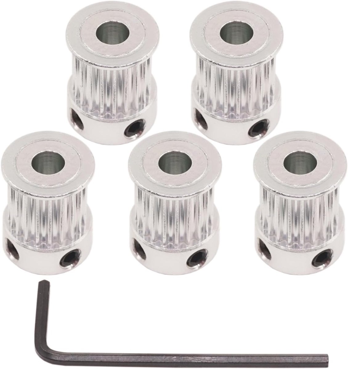 winsinn, Aluminium, GT2, GT-, 20 Teeth, Bore 5mm, 6.35mm, 8mm, Teeth 10mm, 20T Timing Belt Pulley for 3D Printer, 6mm - ShopVlot