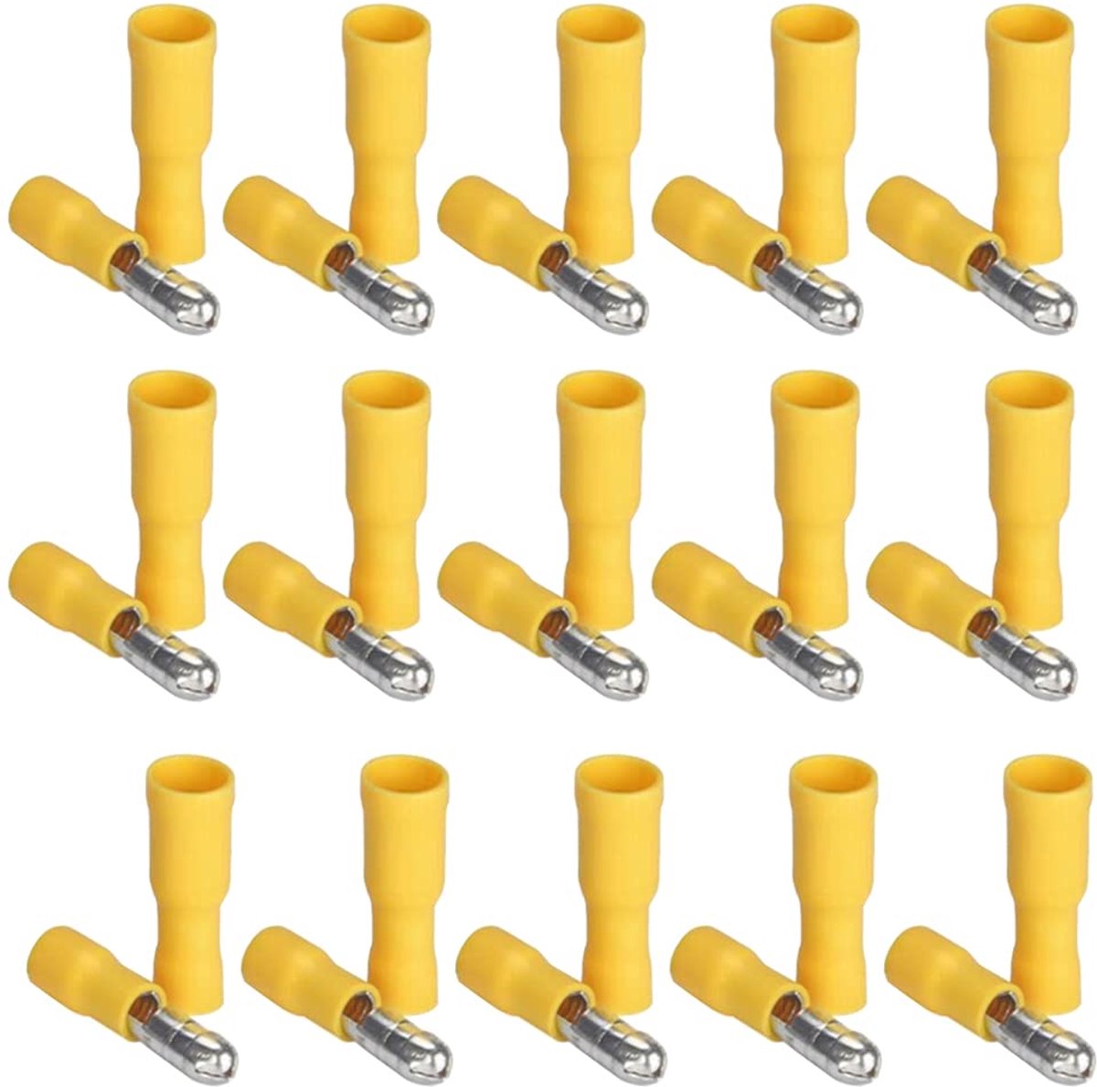 100pcs 12-10 AWG Insulated Male/Female Bullet Connector Electric Bullet Butt Terminals Quick Splice Wire Crimp - ShopVlot