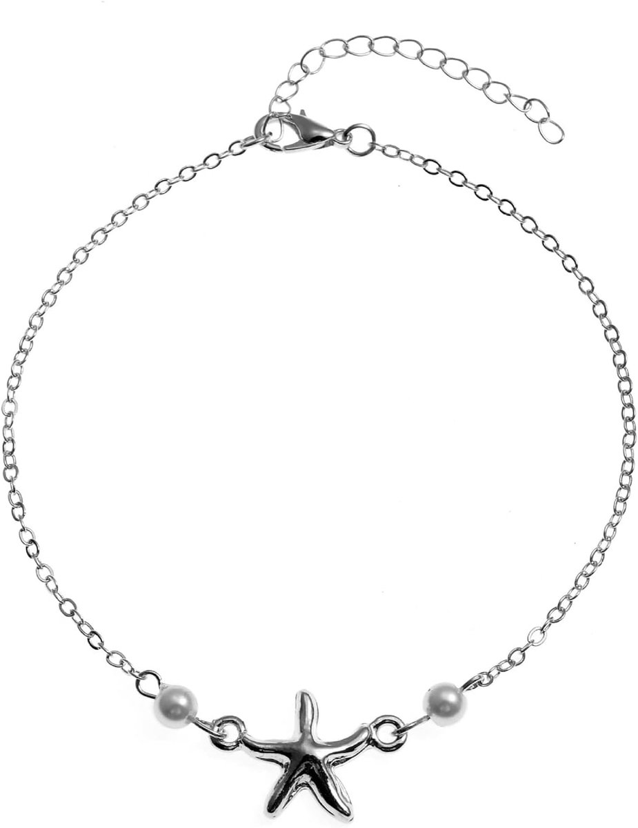 Parel Zeester Enkelbandje Armband Minimalistische Faux Parel Zomer Strand Voet Ketting Sieraden Voor Vrouwen Meisjes - ShopVlot