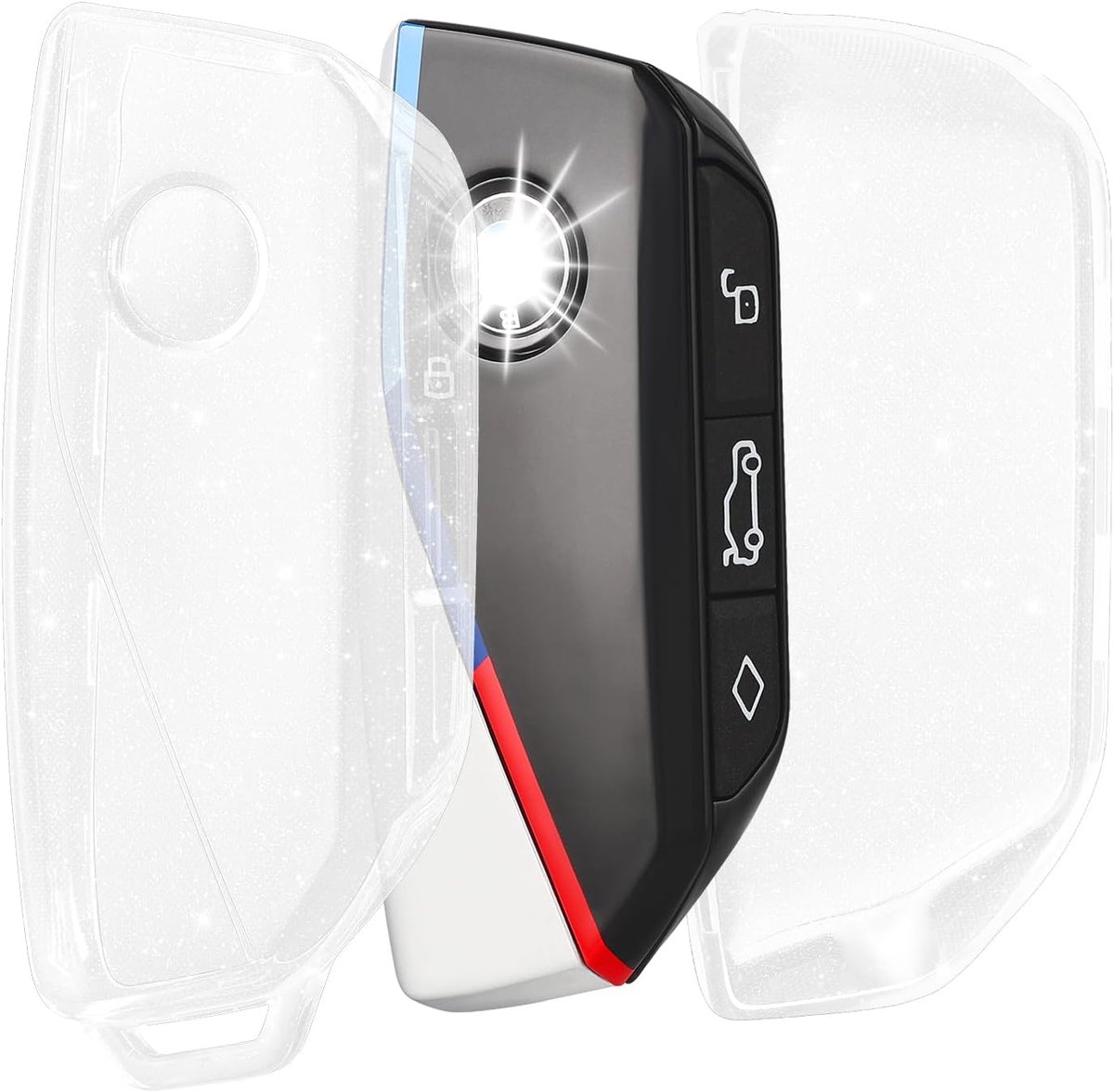 Key Cover Car Key Cover Car Key Case Key Case for BMW X1 X4M X5 X6 X7 2er 3er 5er 7er iX/i4/i7 XM, White - ShopVlot