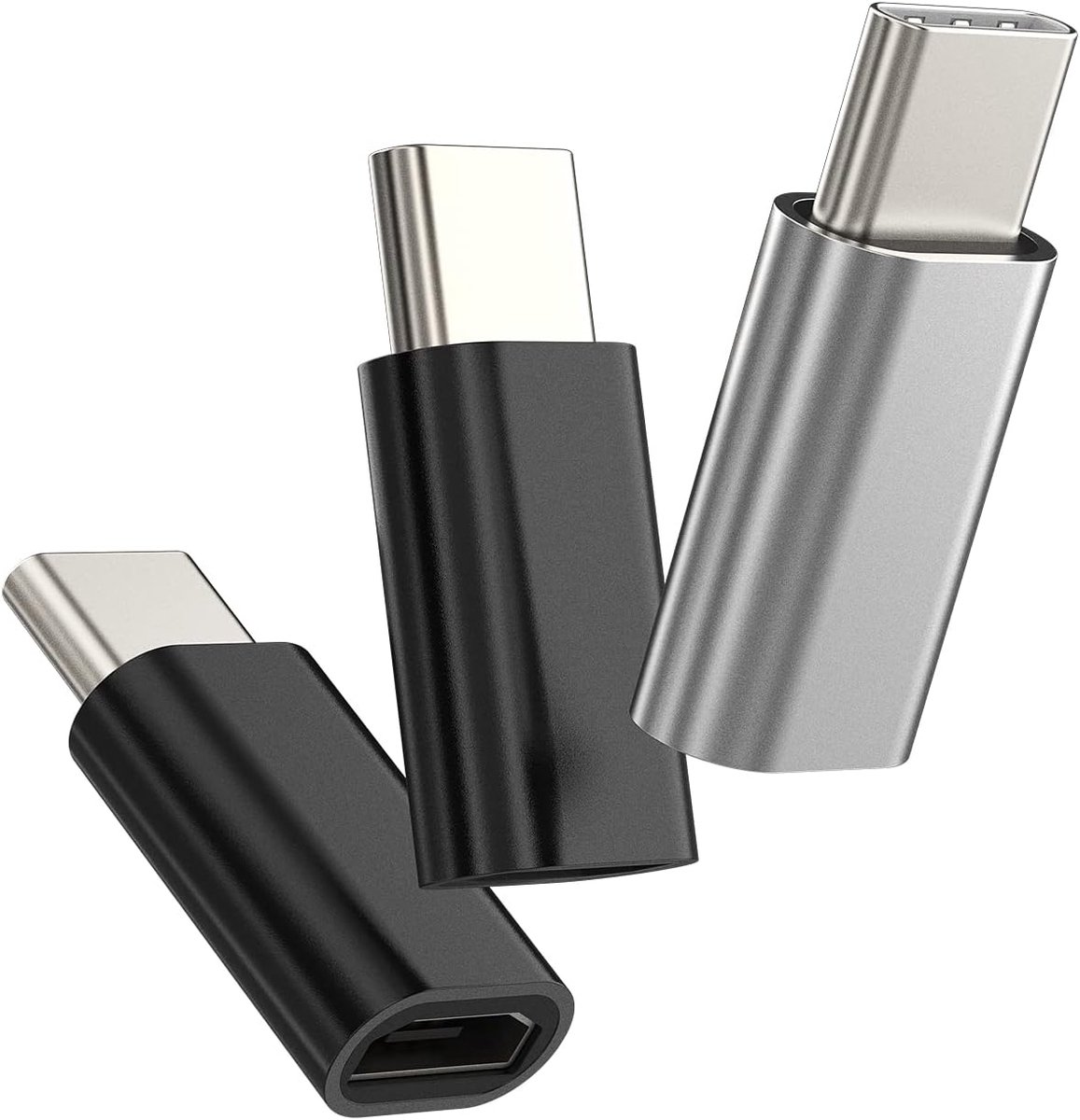 USB C Mannelijk naar Micro USB Vrouwelijk Adapter (3 Pack) compatibel voor Samsung Galaxy S22 Ultra S20 S21 S10 Z Flip - ShopVlot