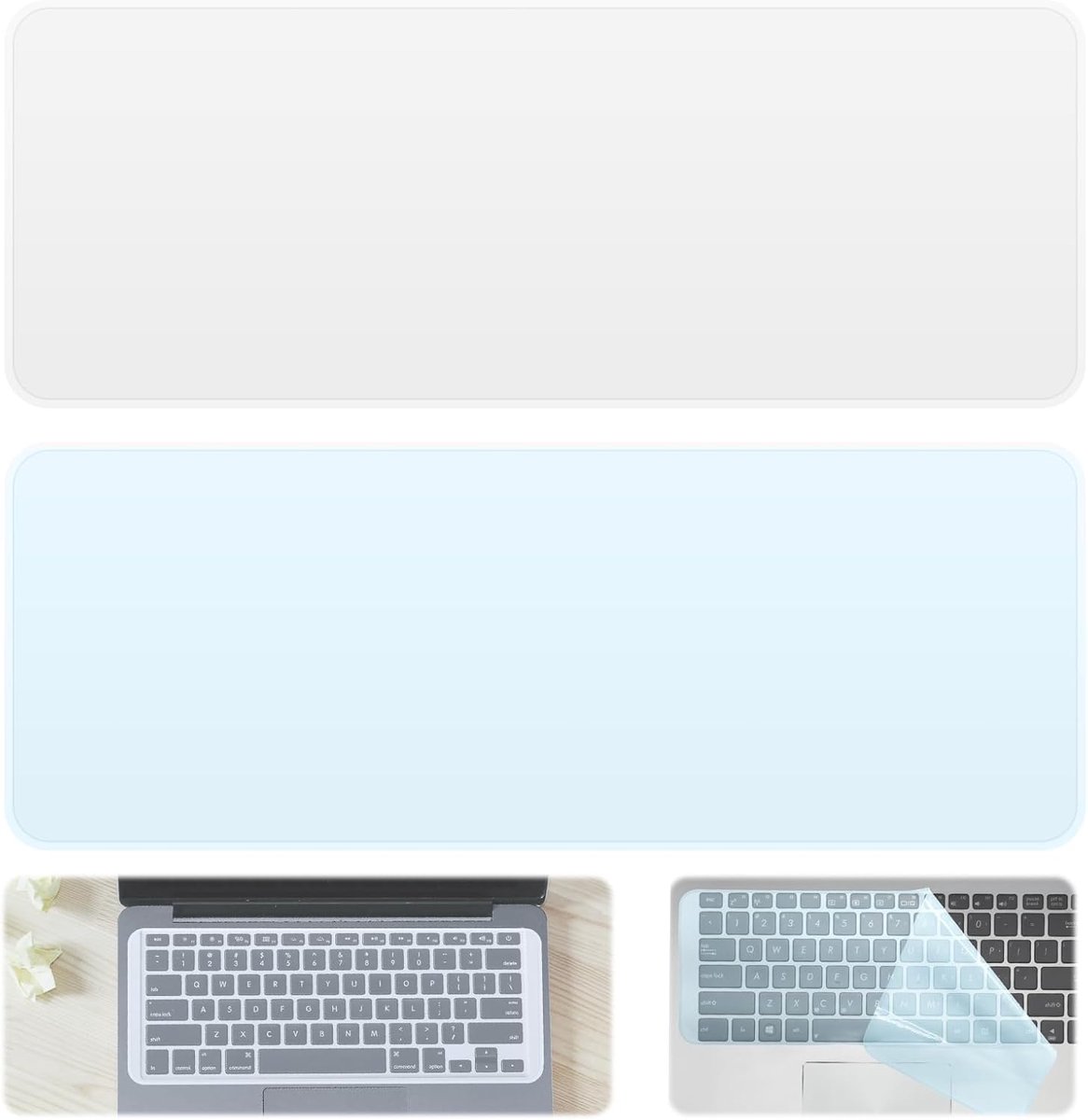 2 Pcs Keyboard Cover, 15-17 Inch Laptop Film Cover, Keyboard, Dust Protection, Silicone Keyboard Protector, Universal - ShopVlot