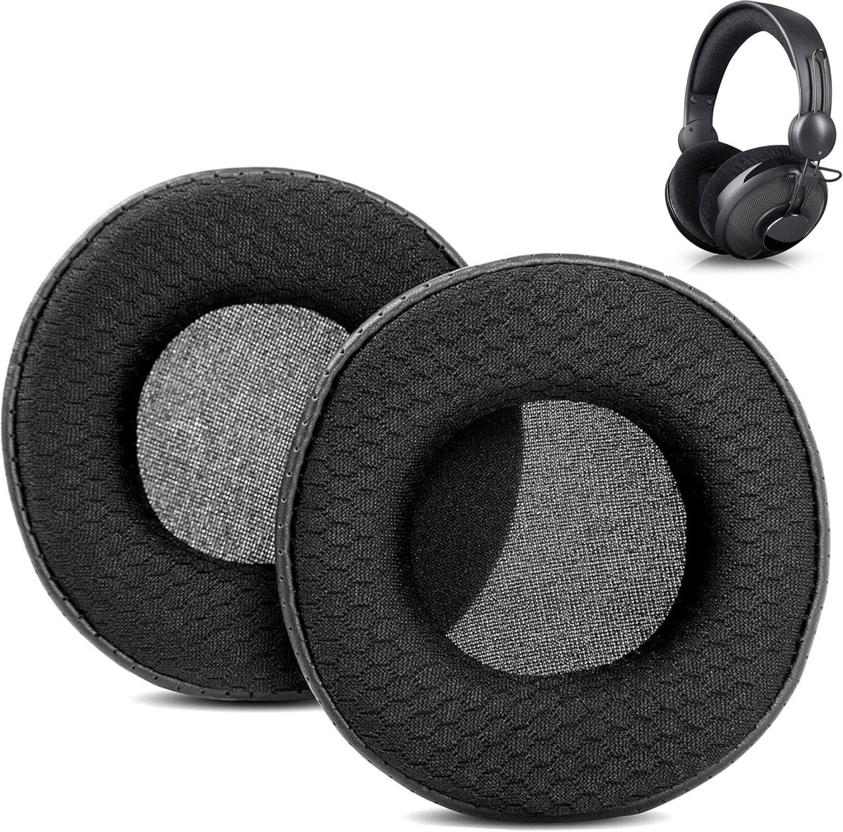 Ear cushions compatible with Teufel Aureol Real headphones, replacement ear pads with durable fabric/breathable - ShopVlot