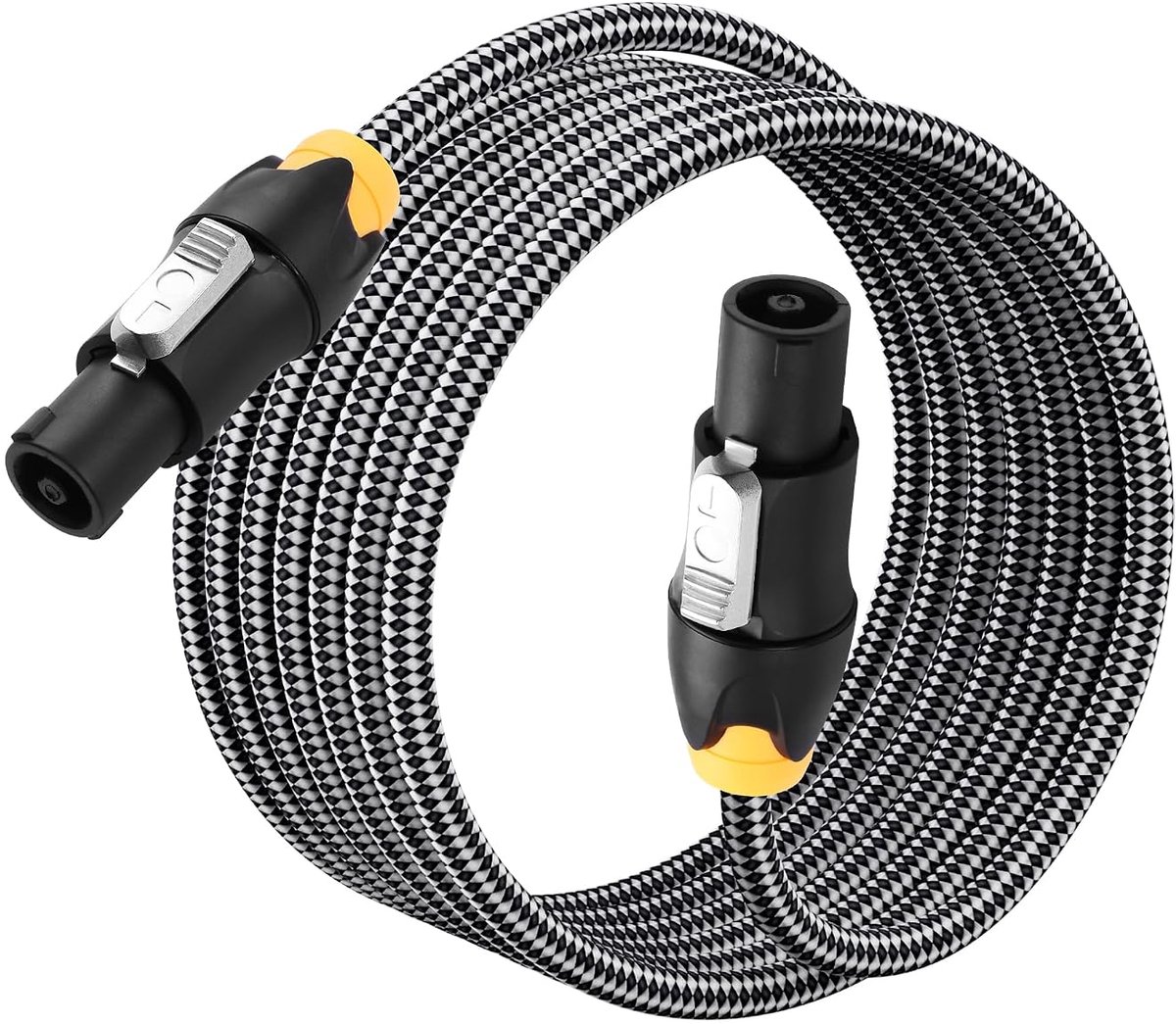SinLoon Speakon Speaker Cable 3 m, 14 AWG, High-Duty Audio Cable with Braided and Locking Plugs for Amplifier Speaker - ShopVlot