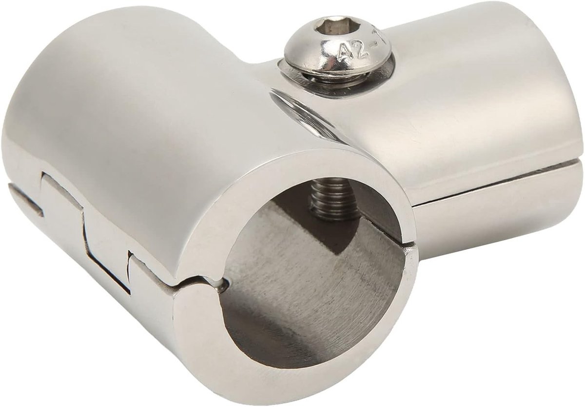 Duurzame RVS Handrail Bevestigingen voor Jachten en Schepen - 90 Graden T Split Connectoren voor Zware Bootdekken en Vervangingen van Handrails