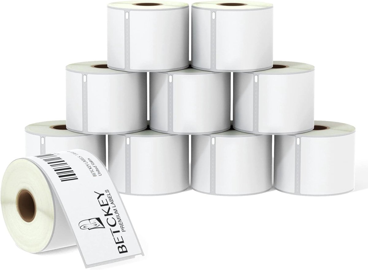 BETCKEY - 10 Large Rolls 99019 Labels Compatible with Dymo S0722480, 59mm x 190mm, 1500 Self Adhesive Internet - ShopVlot