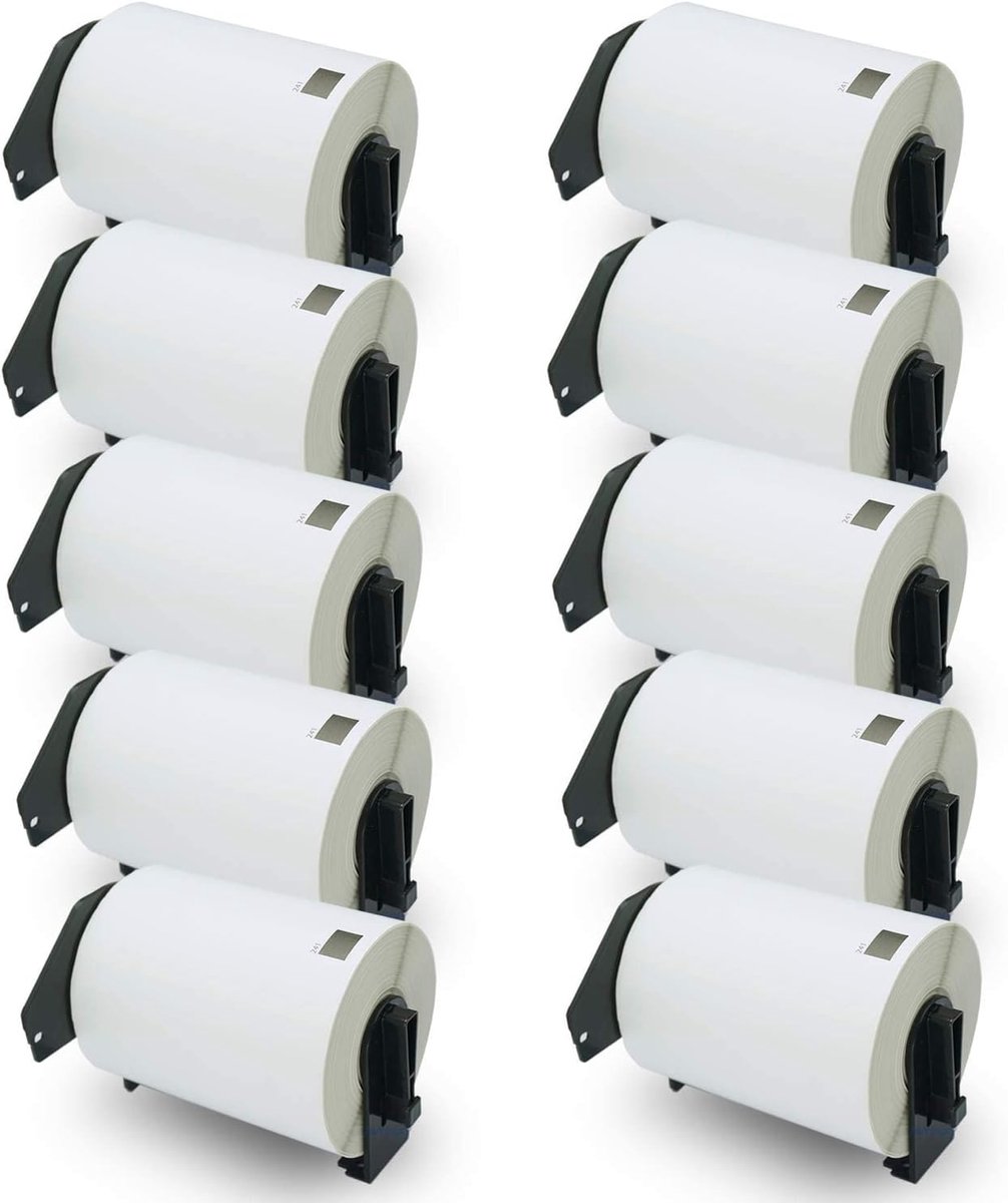 BETCKEY - 10 Rolls DK-11241 Labels Compatible with Brother, 102mm x 152mm, 2000 Labels, Shipping Labels for Brother - ShopVlot