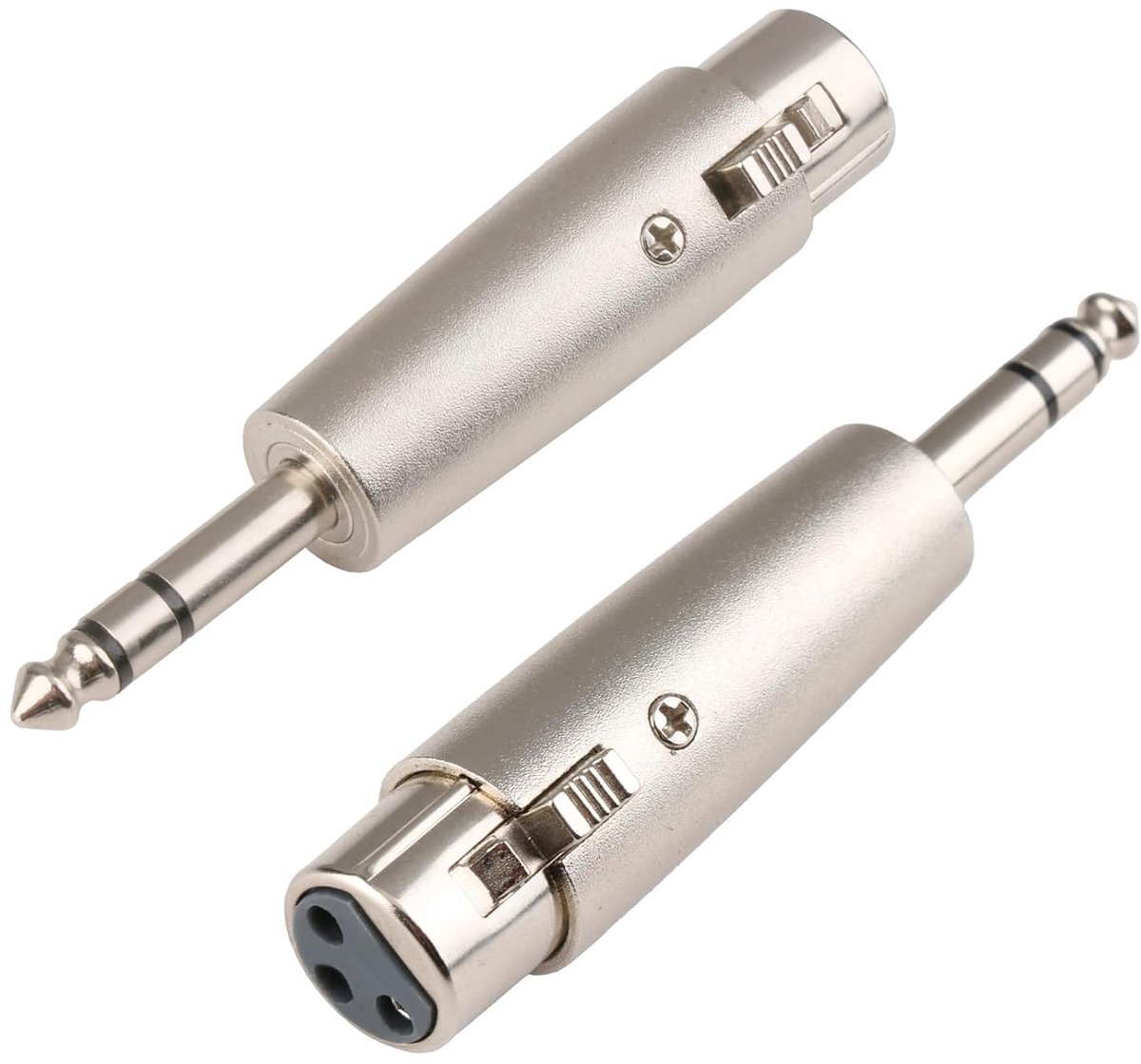 Adapter XLR Jack Female to 6.35mm TRS Jack, Rugged Symmetric Audio Signal Converter for Music and Sound Professionals - ShopVlot